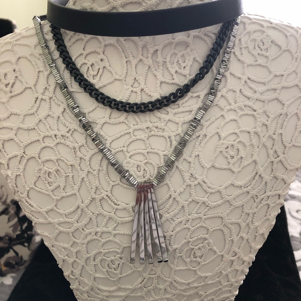Tocara Hematite Multi-strand Necklace